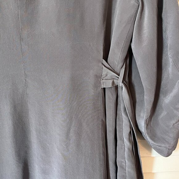 Yumi Kim Claudia Silk Kimono Draped Jacket 8 large grey F1960 - Picture 7 of 10